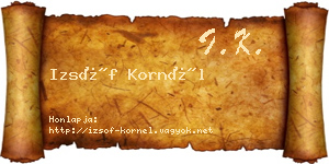 Izsóf Kornél névjegykártya